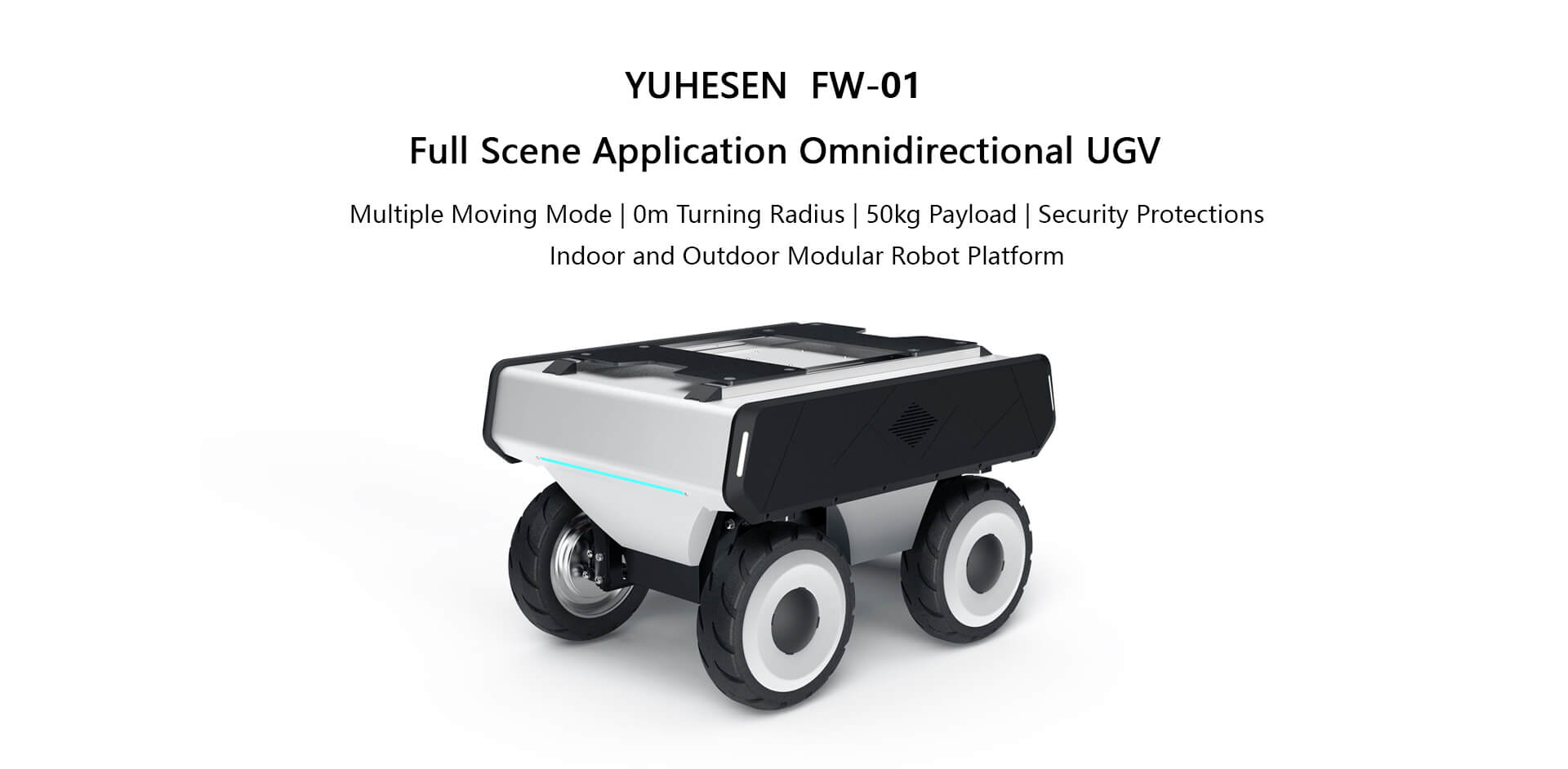 YUHESEN omnidirectional swerve steering UGV FW-01 robot platform